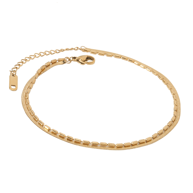 Niche design anklet women's fashion network red splicing anklet simple light luxury temperament anklet 2021 new anklet 68