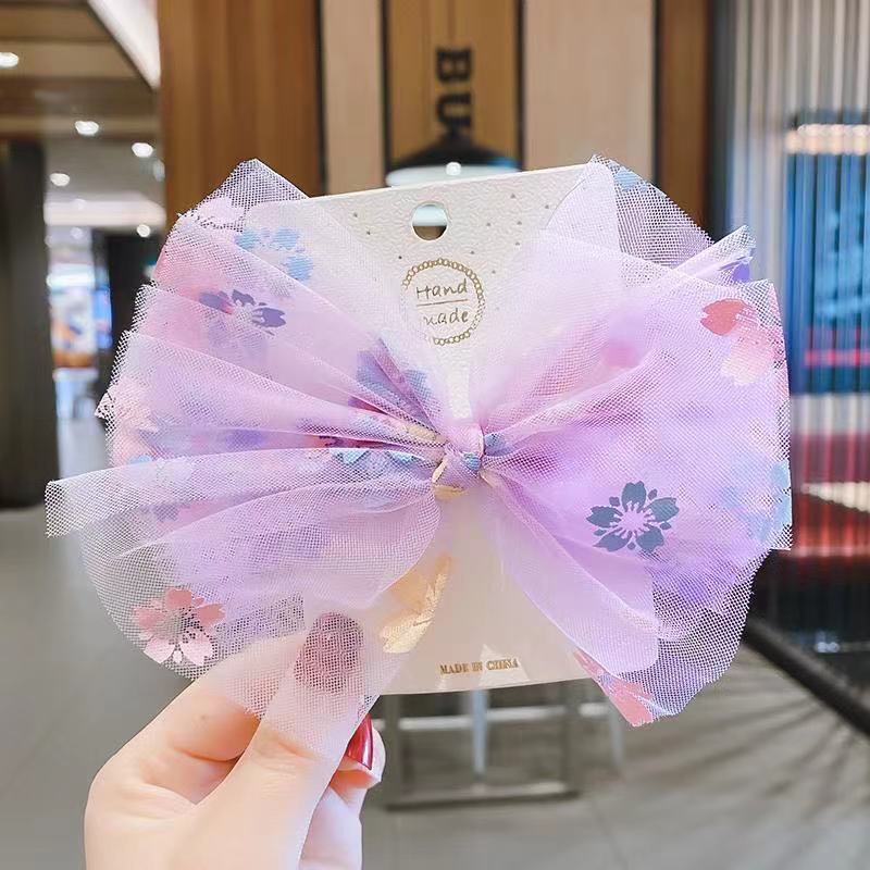 Purple Mesh Little Princess Cartoon Fashion Hairpin Little Girl Cute Hair Clip Children's Headwear Hair Card Hairpin Headwear Aushanie 047 Discount Direct Supply