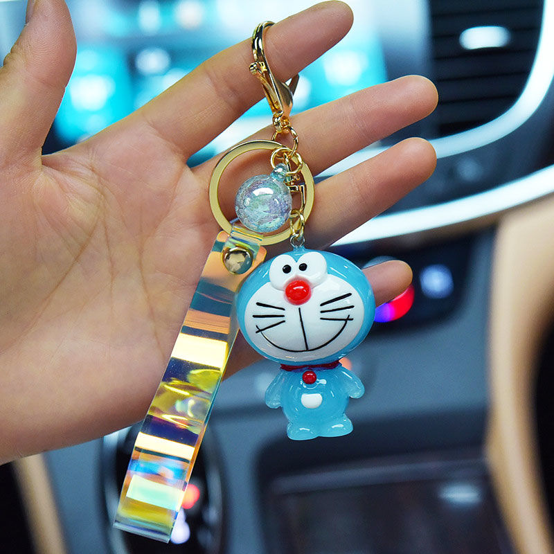 发光哆啦A梦钥匙扣锁匙扣可爱卡通女汽车钥匙链男女包挂饰小礼品详情图4