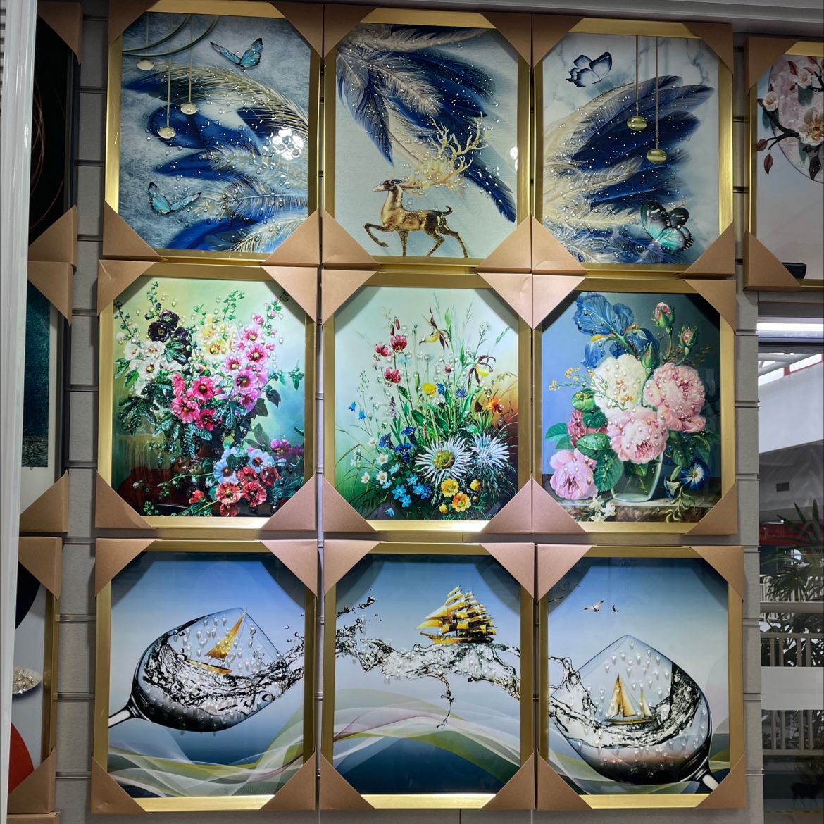 4050 crystal porcelain decorative painting with diamonds