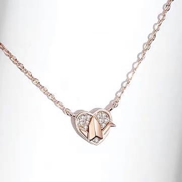 Love skirt thousand paper crane necklace