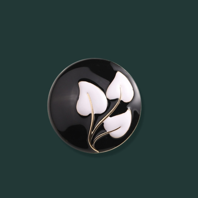 White leaf brooch