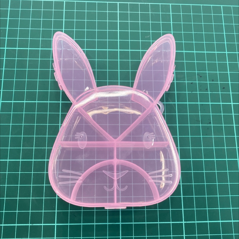 Square storage box pink vertical rabbit convenient