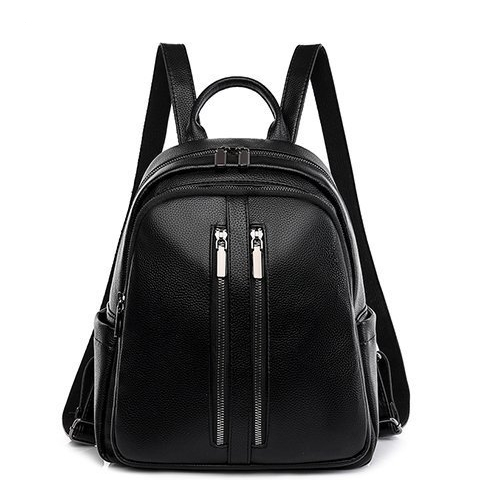 2021 new fashion Japanese and Korean leather women's backpack backpack Student schoolbag large capacity travel backpack 3