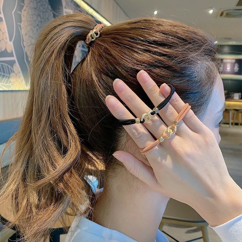 韩国网红简约气质头绳女粗扎头发绳马尾皮筋手链两用发圈头饰ins