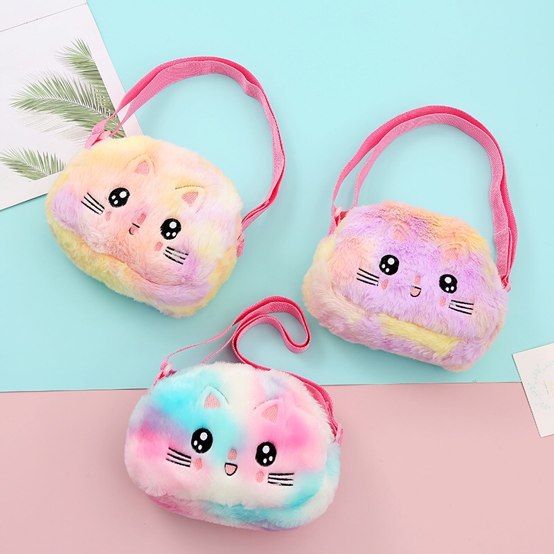 New cute baby decorative crossbody bag cartoon crossbody bag Fashion creative plush children's shoulder bag crossbody bag