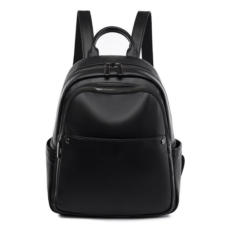 2021 new fashion Japanese and Korean leather women's backpack backpack Student schoolbag large capacity travel backpack 5