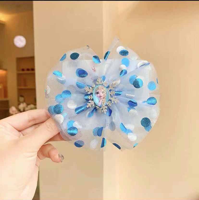 Purple Bow Purple Elsa Little Princess Cartoon Fashion Hairpin Little Girl Cute Hair Clip Children's Headwear Hair Card Hairpin Headwear Aushoni 023 Offer Direct Supply Specification drawing