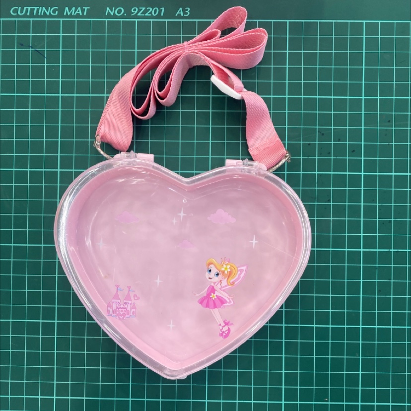 Square storage box backpack little girl castle