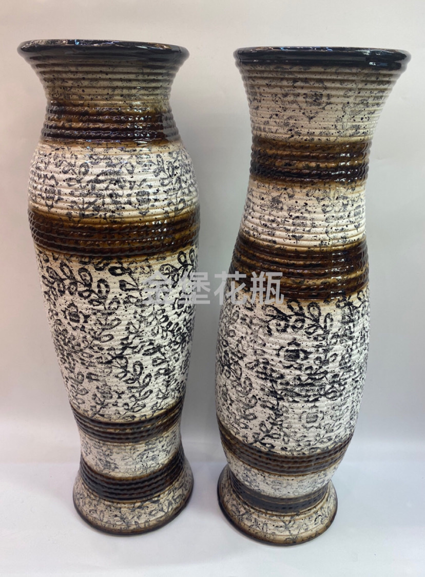 陶瓷花瓶/花瓶摆件/60公分花瓶白底实物图