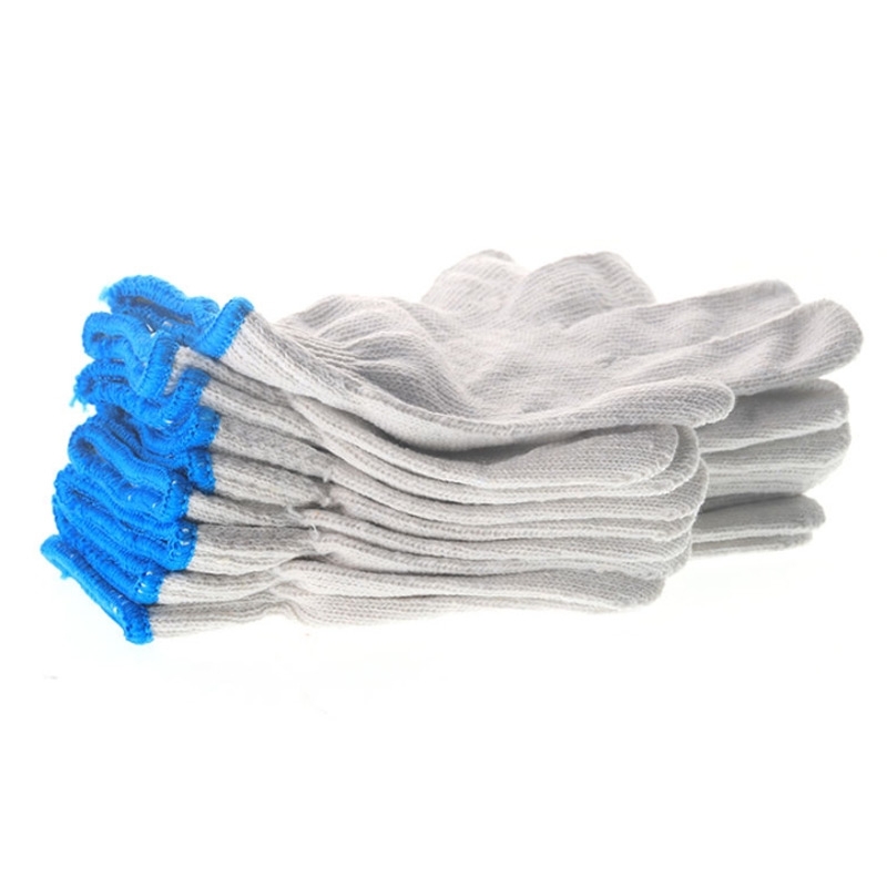 Cotton Thread Breathable Protective Gloves Working White Yarn Wear-Resistant Thickened Protection Auto Repair Men's And Women's Nylon Working Pure Smooth