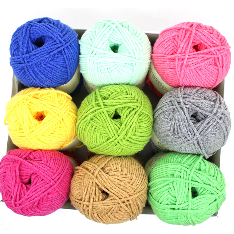 Factory direct sales of 5-strand milk cotton, combed cotton and wool yarn, baby wool yarn, cotton and wool yarn, crochet yarn, knitted dolls, blankets, wool yarn wholesale Specification image