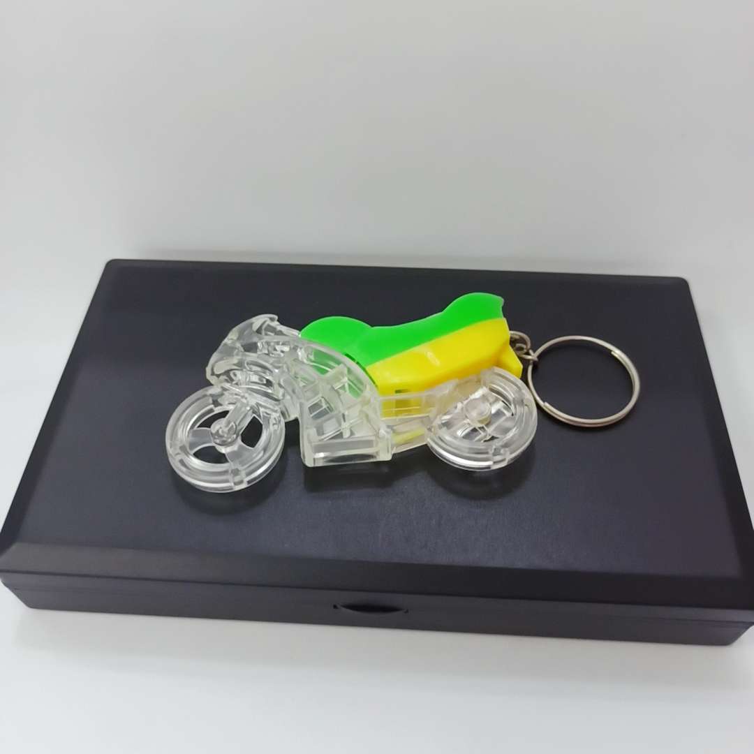 Keychain light, flashing motorcycle, small gift event, factory direct sales small gifts, luminous toys, high-height electronic toys 1 Specification image