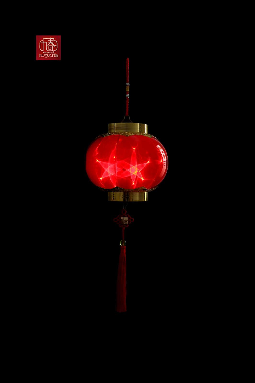 Laser crystal garden lamp, projecting "Fu" lantern, night light transmission, "Fu" character garden lamp, battery lamp, portable Specification drawing