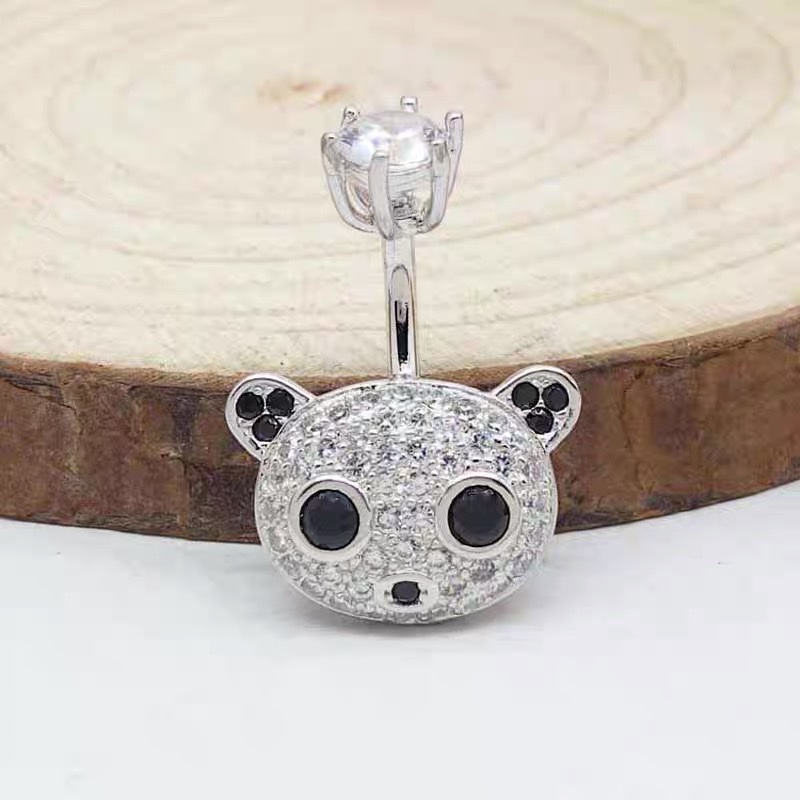 佳倩Bodypiercing肚脐钉脐环防过敏医用钢时尚穿刺饰品欧美性感女神个性女熊猫宝宝产品图