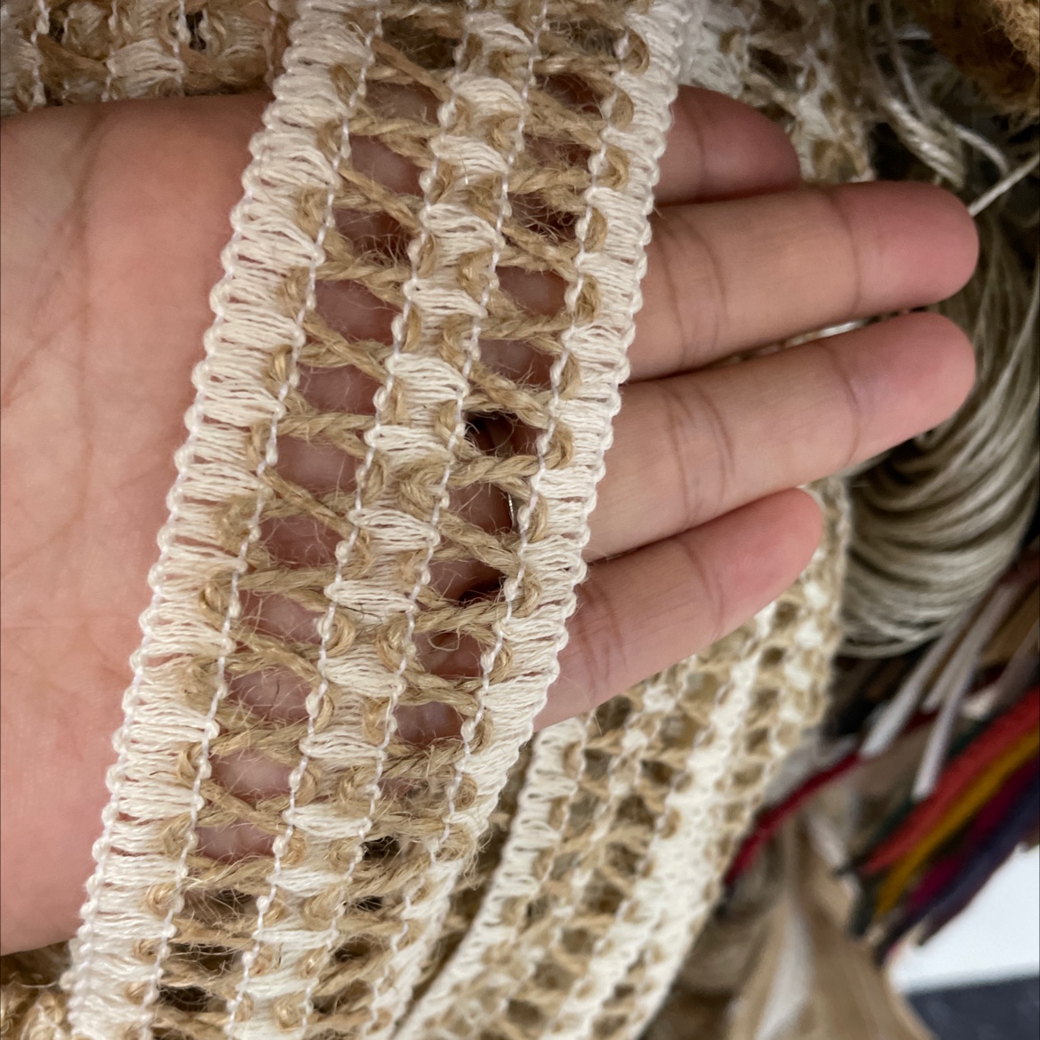 棉加麻织4公分宽麻带麻绳带子详情图3