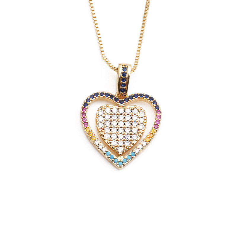 New copper-plated real gold exaggerated Devil's Eye necklace for women from Amazon, Europe and America detail image 3