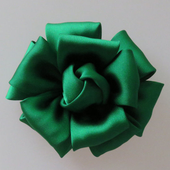 Brooch pin Handcrafted fabric grass Green flowers Fashion work coat Satin Flowers Spring corsage Brooch Accessory women
