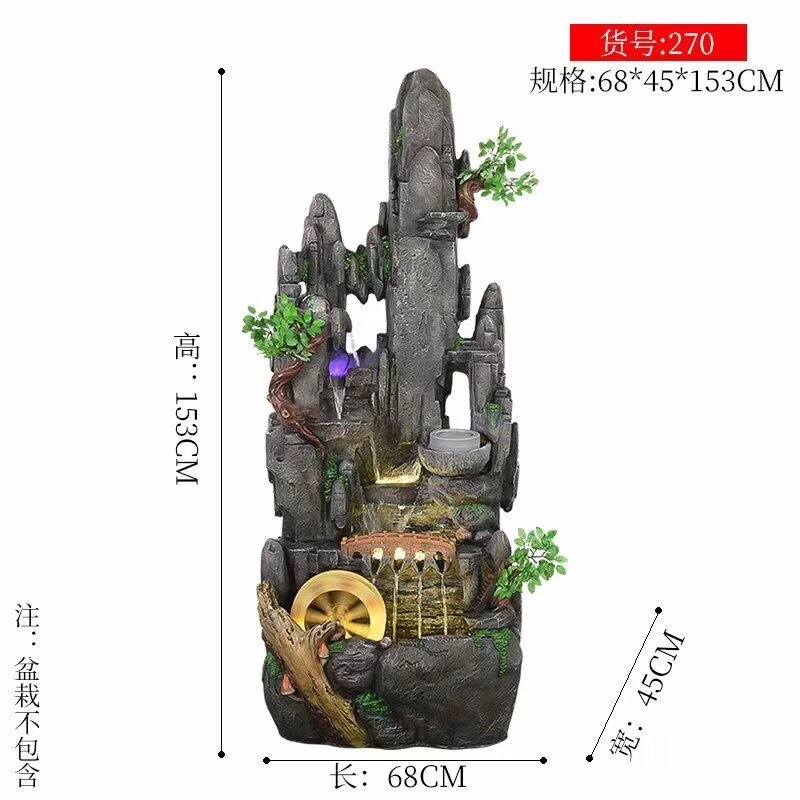 诸葛工艺庭院流水摆件阳台鱼池造景顶楼花园装饰布置景观鱼缸喷泉雾化加湿器爆款7279-57详情图8