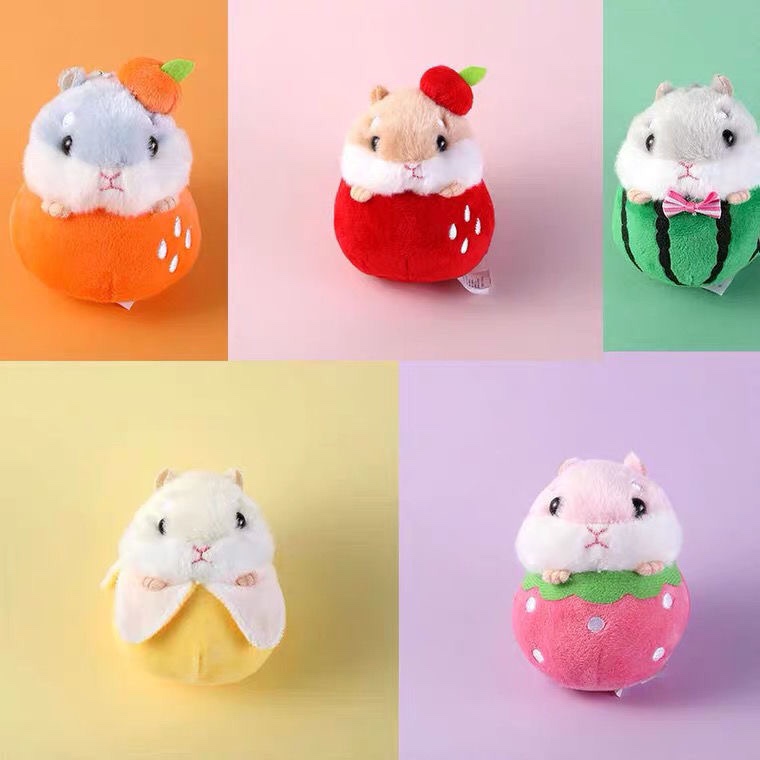 Cute hamster keychain pendant Mouse plush toy bag pendant for friends children birthday gift for men and women