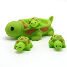塘胶戏水玩具16公分一大三小母子乌龟