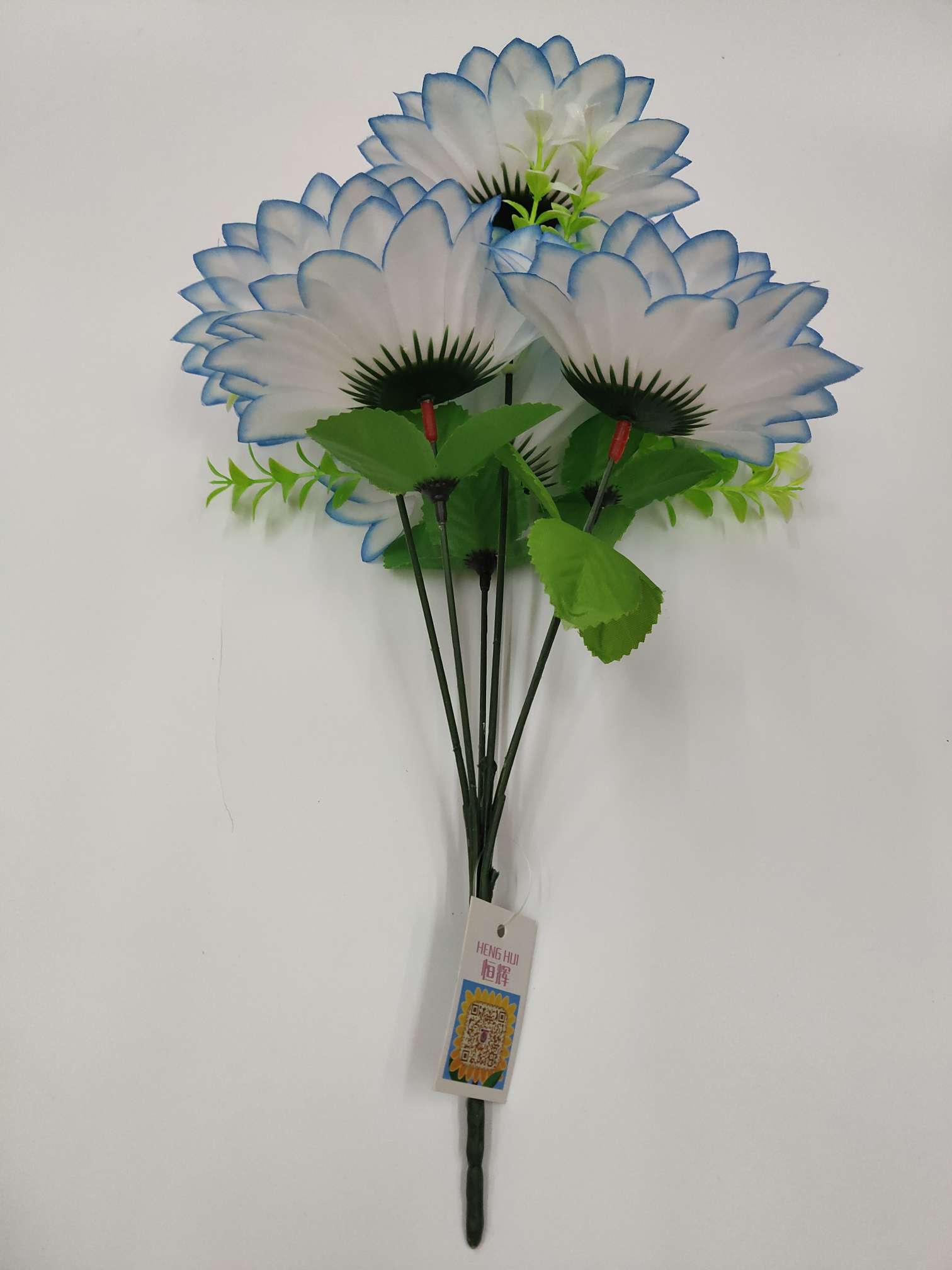 Factory direct sales with favorable prices. High-quality, high, medium and low-end artificial flowers, Qingming flowers and other 7-head silk cloth chrysanthemums Specification image