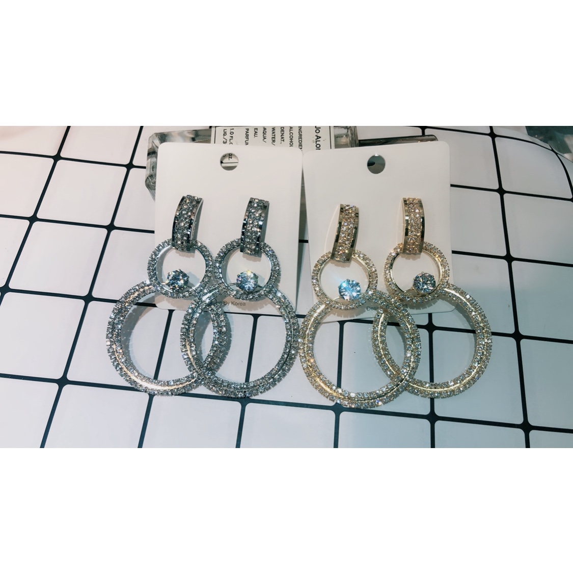 Bare diamond earrings gold 24
