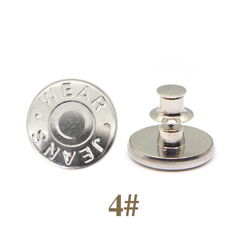 Large 20Mm Waist Button No Nail Detachable Universal Button Jeans Adjust Big Change Small Shrink-Free Button undefined