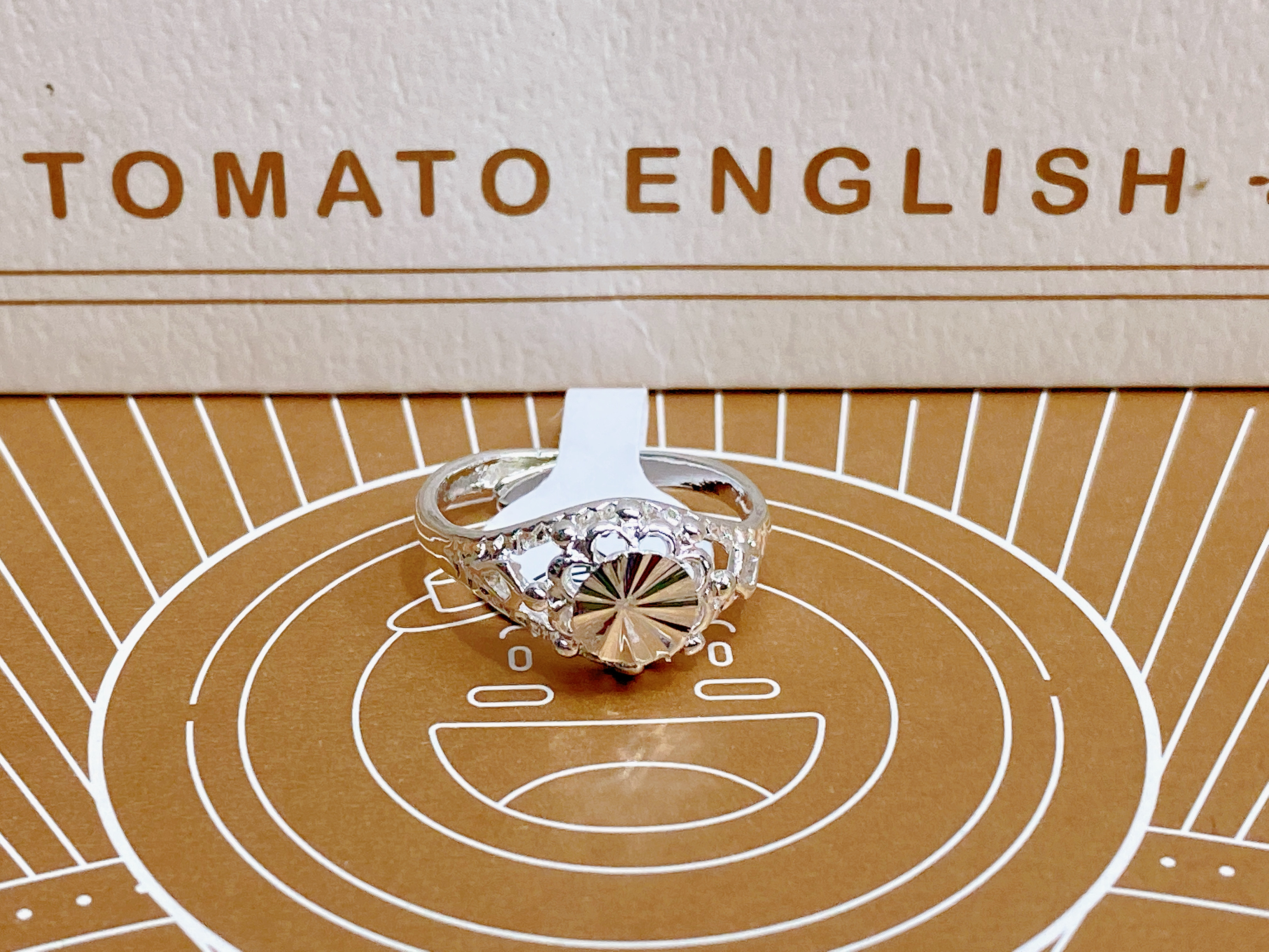 电镀银色底女士铜材料批花流行时尚潮流戒指1号款细节图