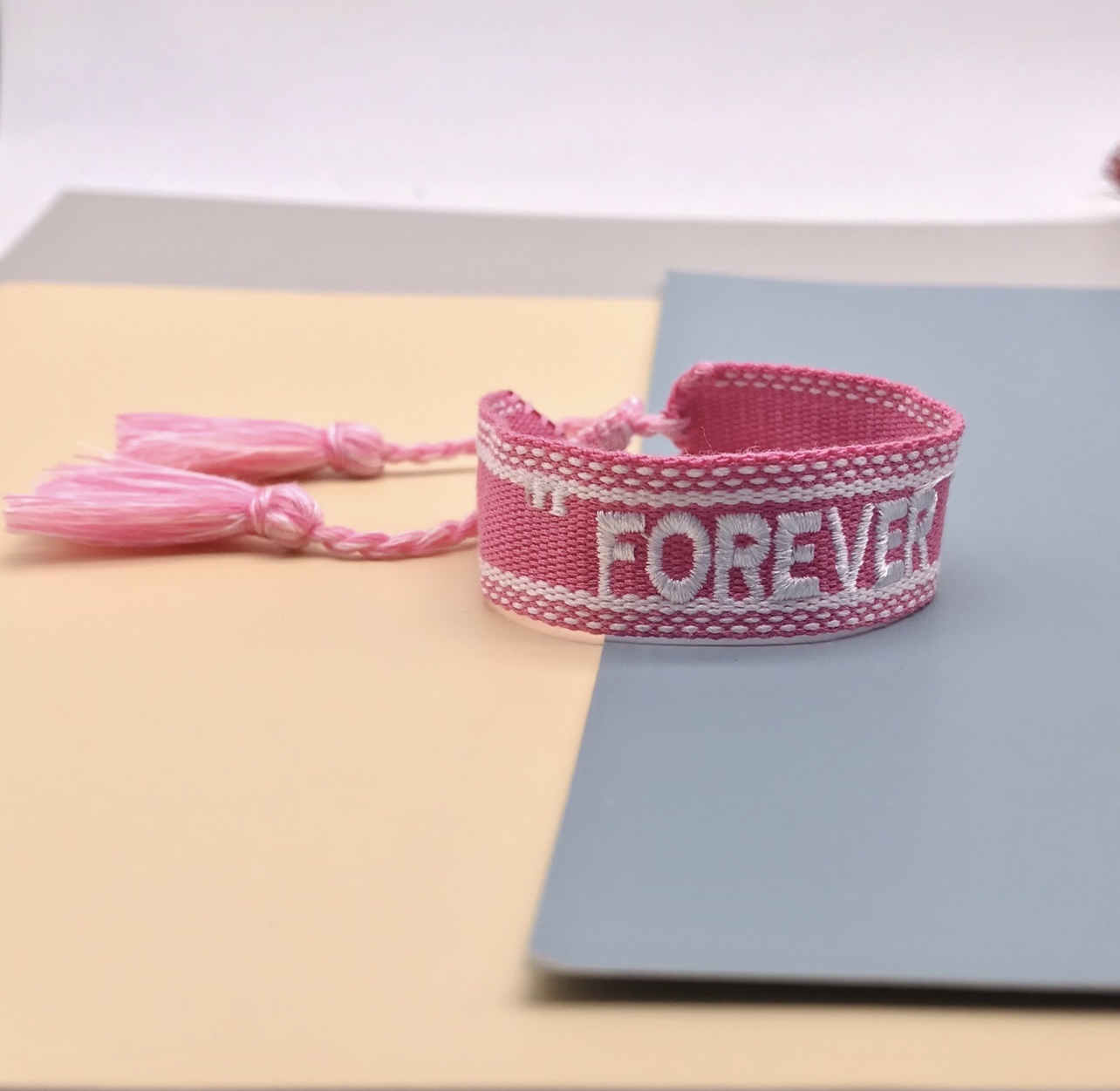 European and American woven bracelet, Bohemian style, ethnic style, hand-embroidered and embroidered letter custom DIY bracelet detail image 2