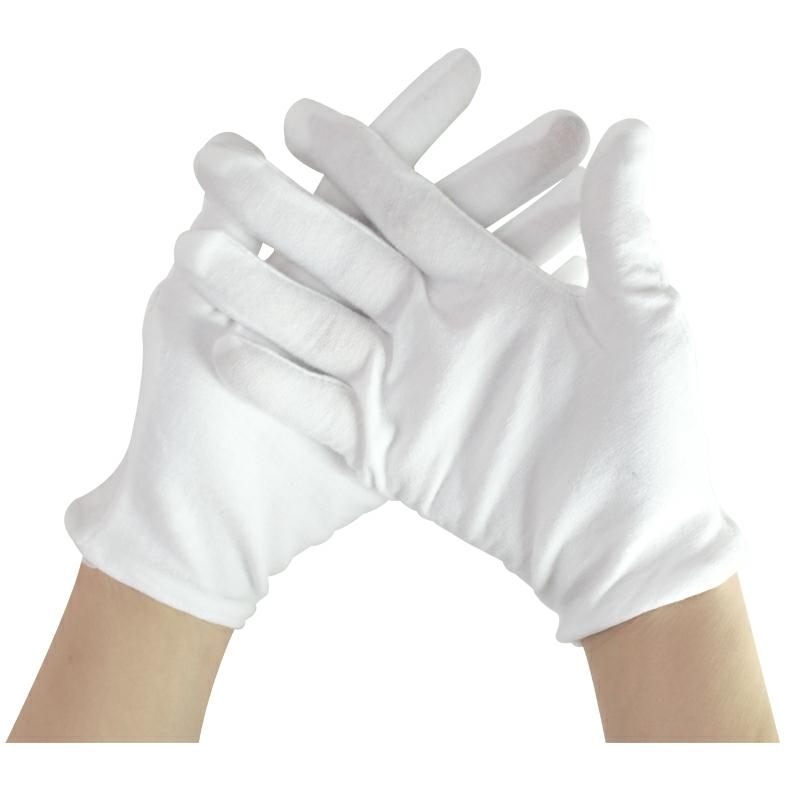 White Gloves Pure Cotton Etiquette Thin Book Play Disk Bead Cloth Working Men And Women Working Labor Protection Wear Resistant Driving Summer Sweatcloth
