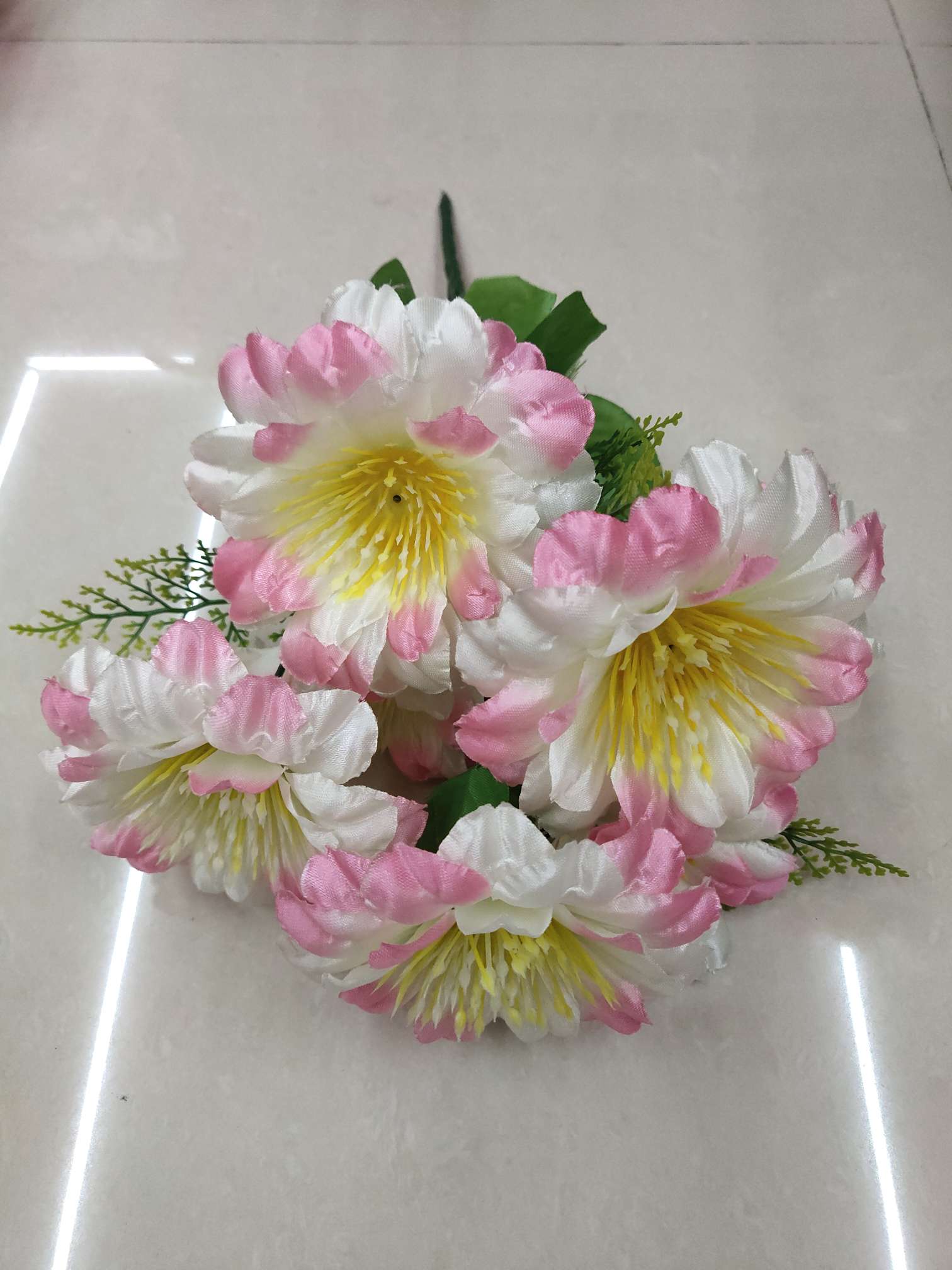 Factory direct sales with favorable prices, high-quality, high, medium and low-end artificial flowers, Qingming flowers and other 6 shiny small orchids detail image 3