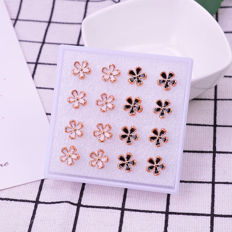 Earrings Men's and women's accessories Allergenic plastic needle Water Cube Crystal ear clip Earring Delivery Silicone earplugs 16