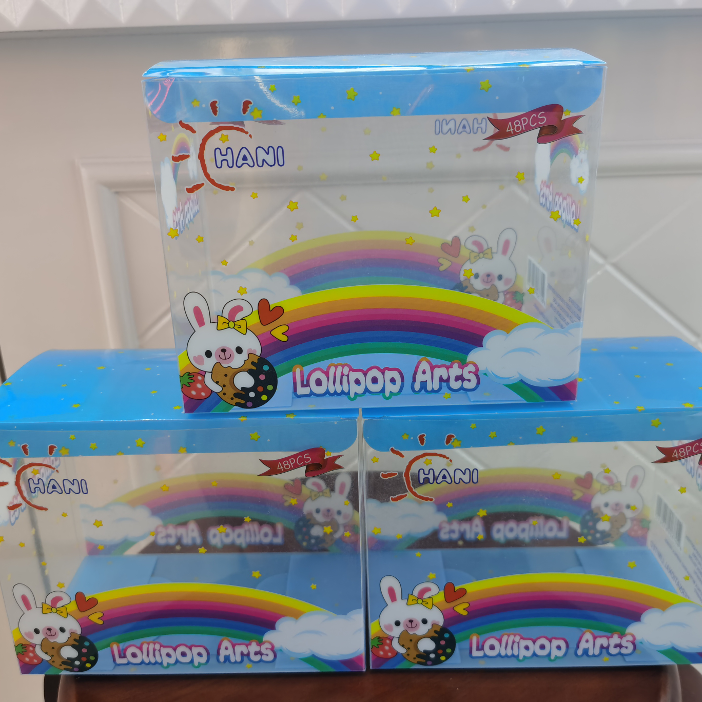 彩虹盒产品包装盒礼物盒透明手提盒