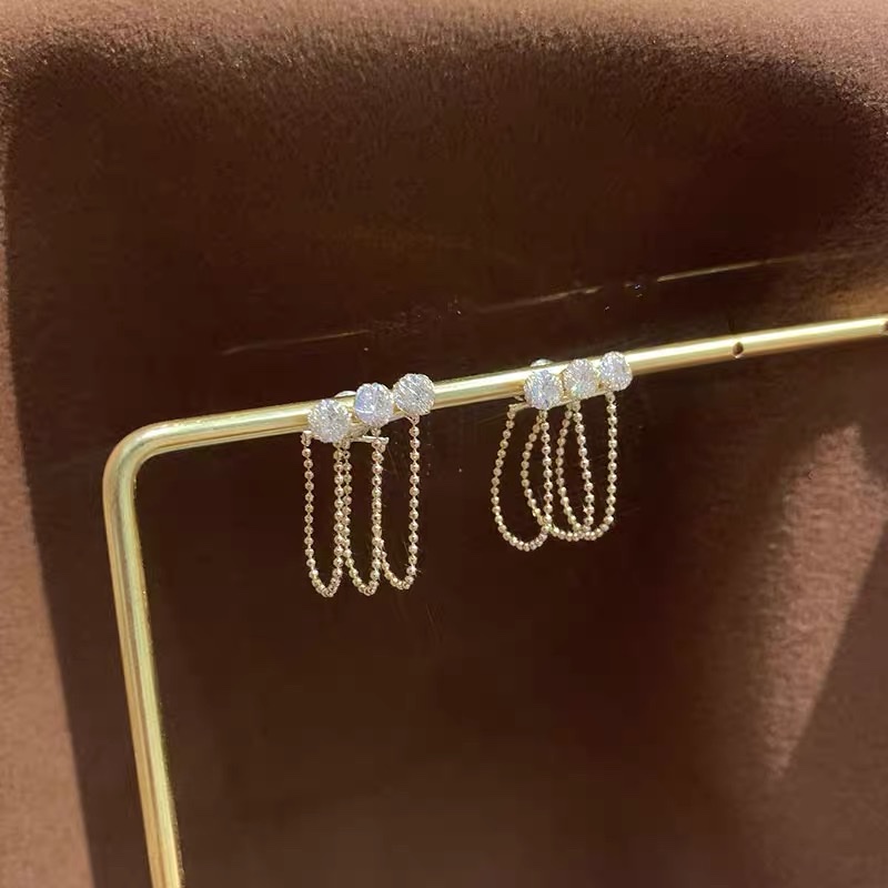The same tassel earrings as those worn by Yang Chaoyue of South Korea are the latest summer trendy and ethereal earrings for trendy girls in 2021 detail image 6