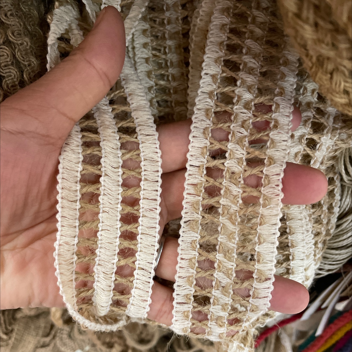 棉加麻织4公分宽麻带麻绳带子详情图4