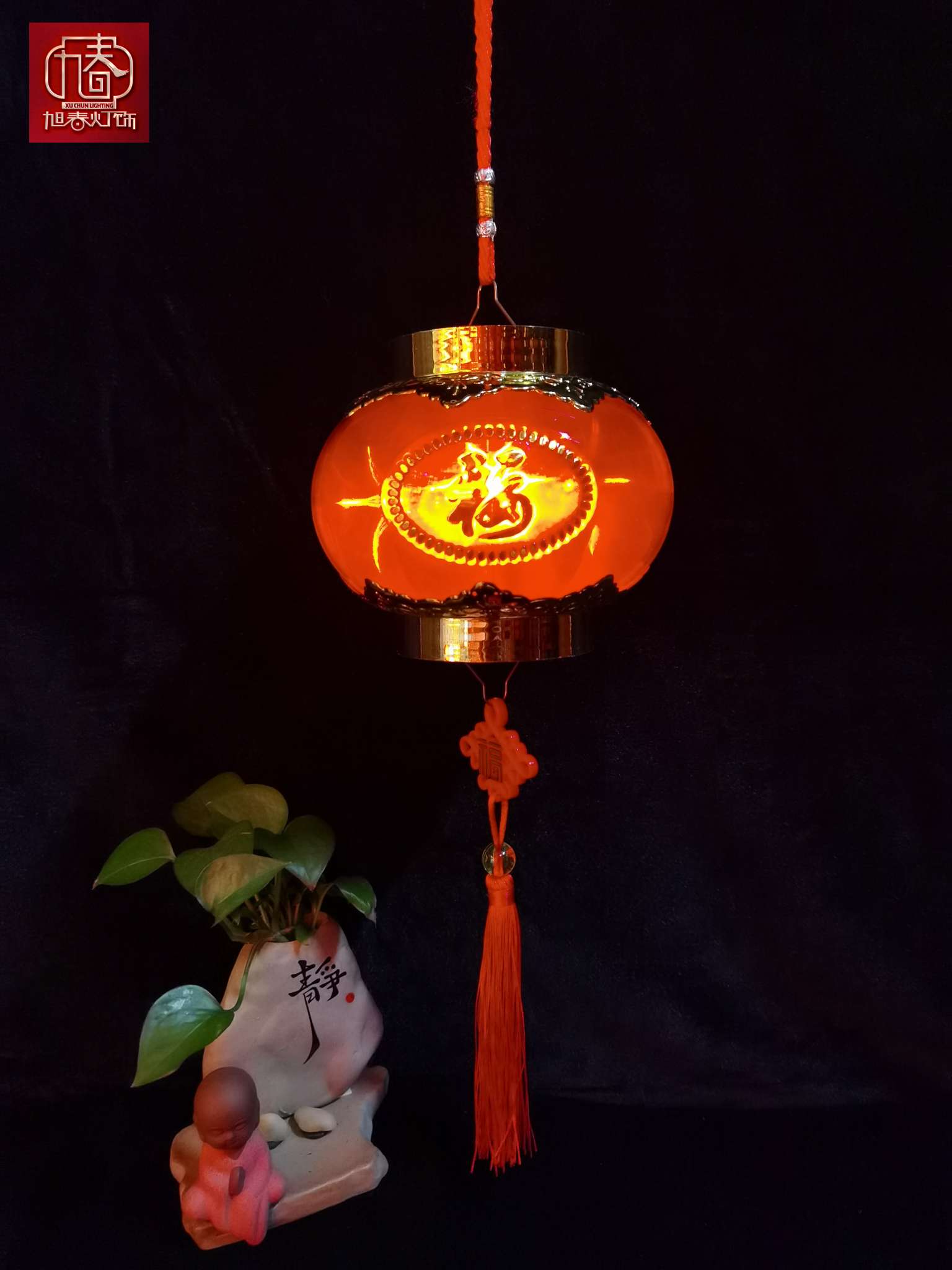 Flashing crystal battery, illuminated laser Mid-Autumn Festival lantern, Spring Festival children's lantern Item Picture