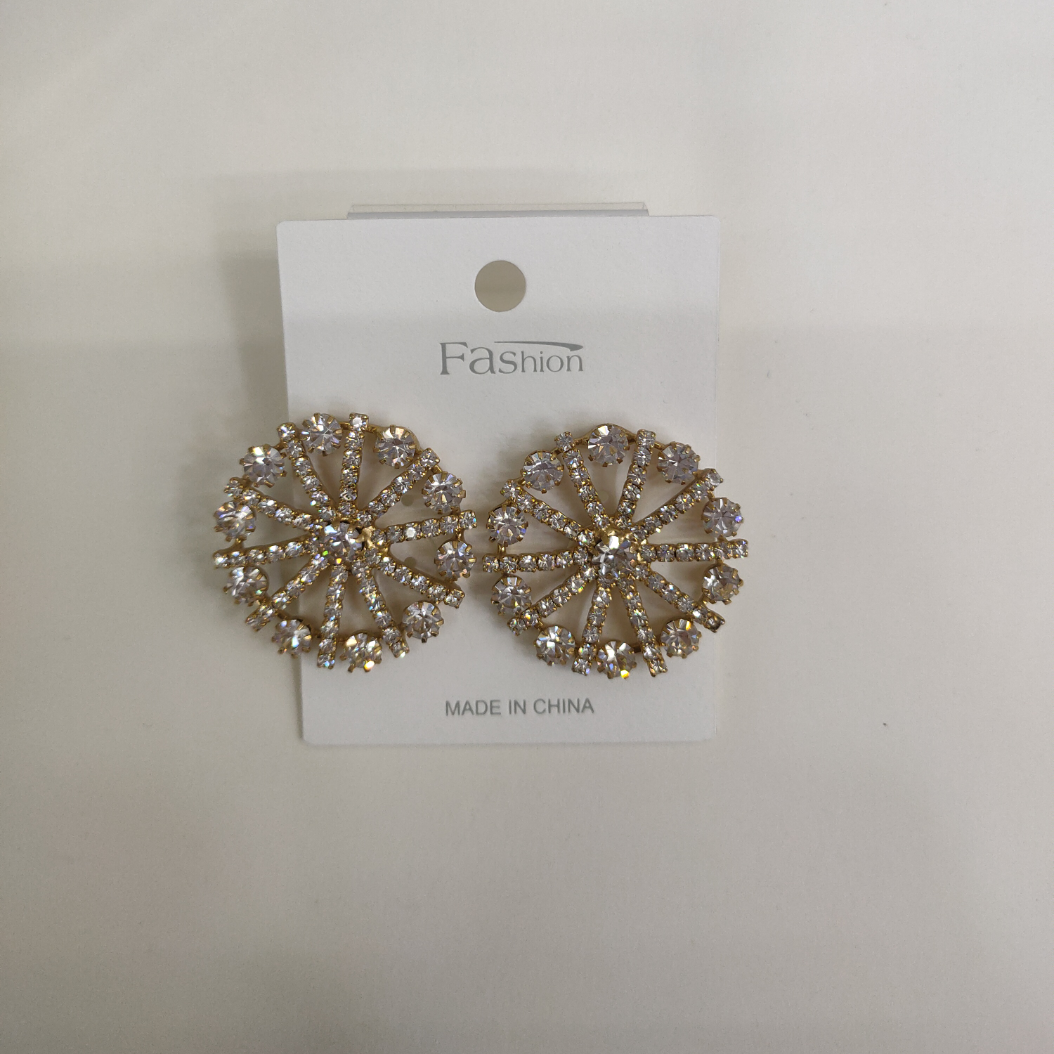 European and American fashion exaggerated diamond earrings dangle net red super fairy full diamond temperament earrings 1363