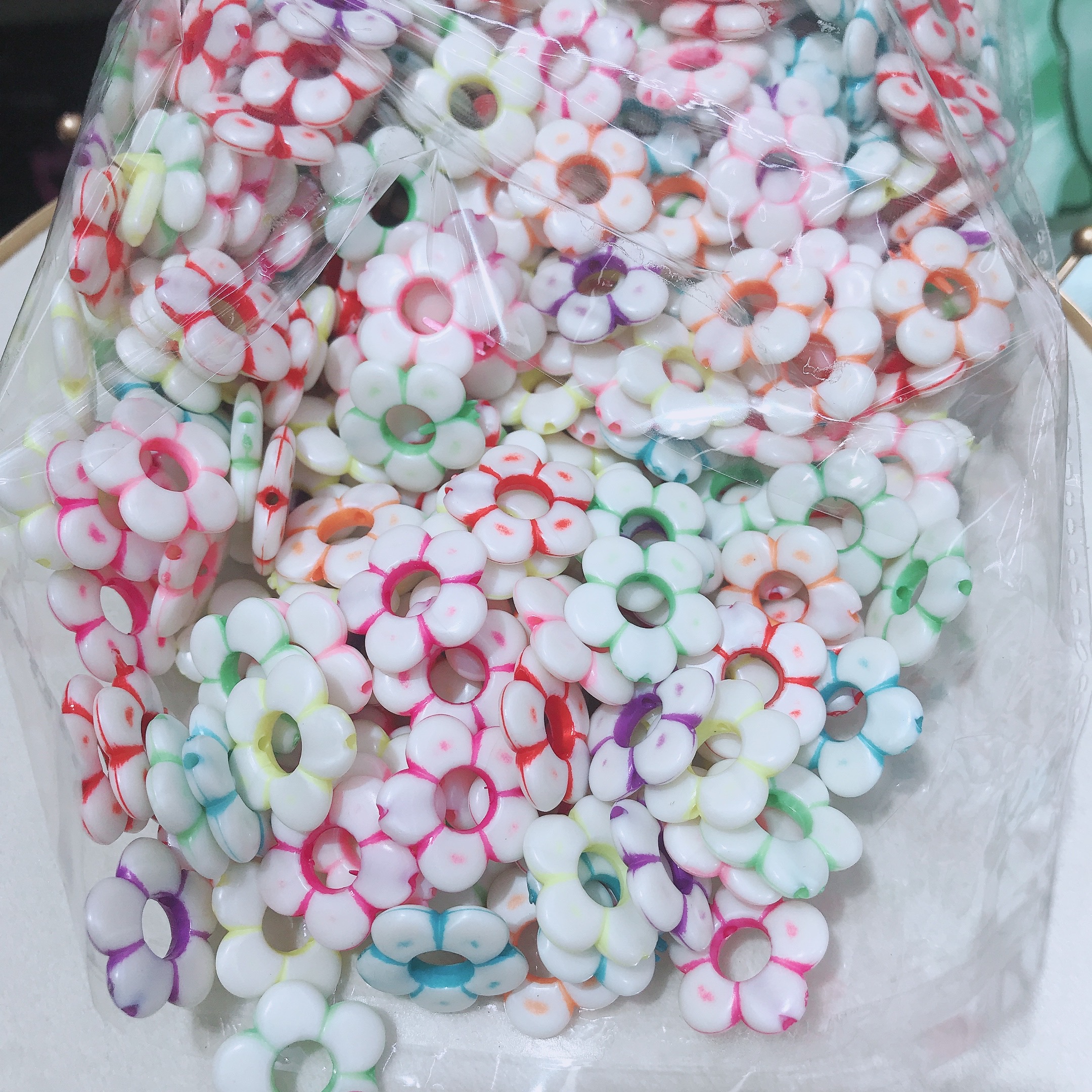 96-head hair strings and rubber bands, DIY handcrafted beading, children's necklaces, educational beading, acrylic accessories, premium headwear accessories, fashionable trends, internet-famous best-selling accessories, various effect beading