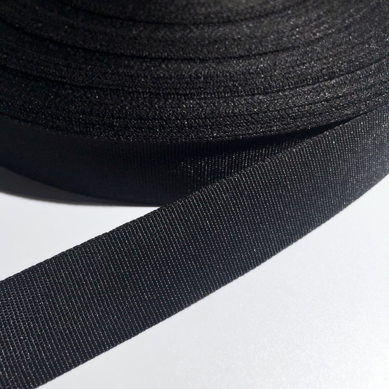 2.5cm polyester plain black ribbon 26#