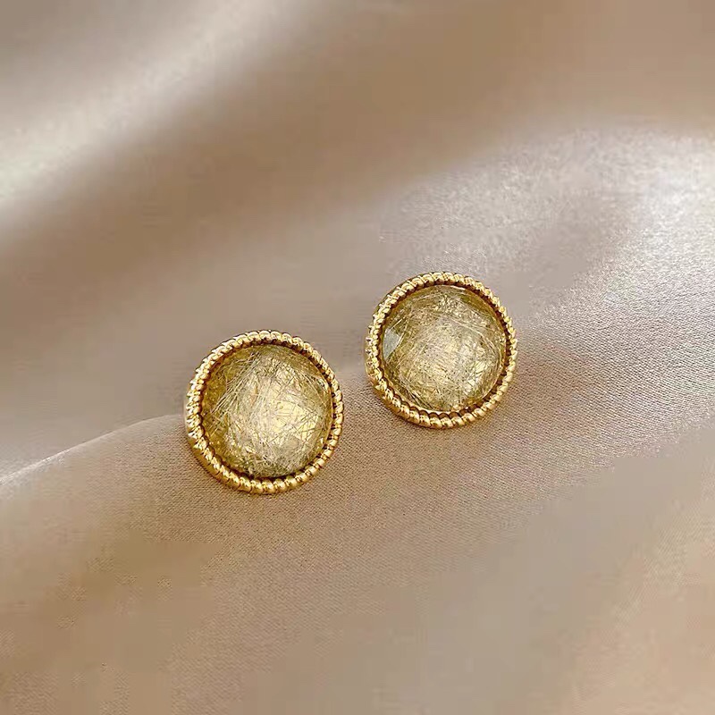 Simple temperament advanced sense trendy summer must-have cute girl earrings
