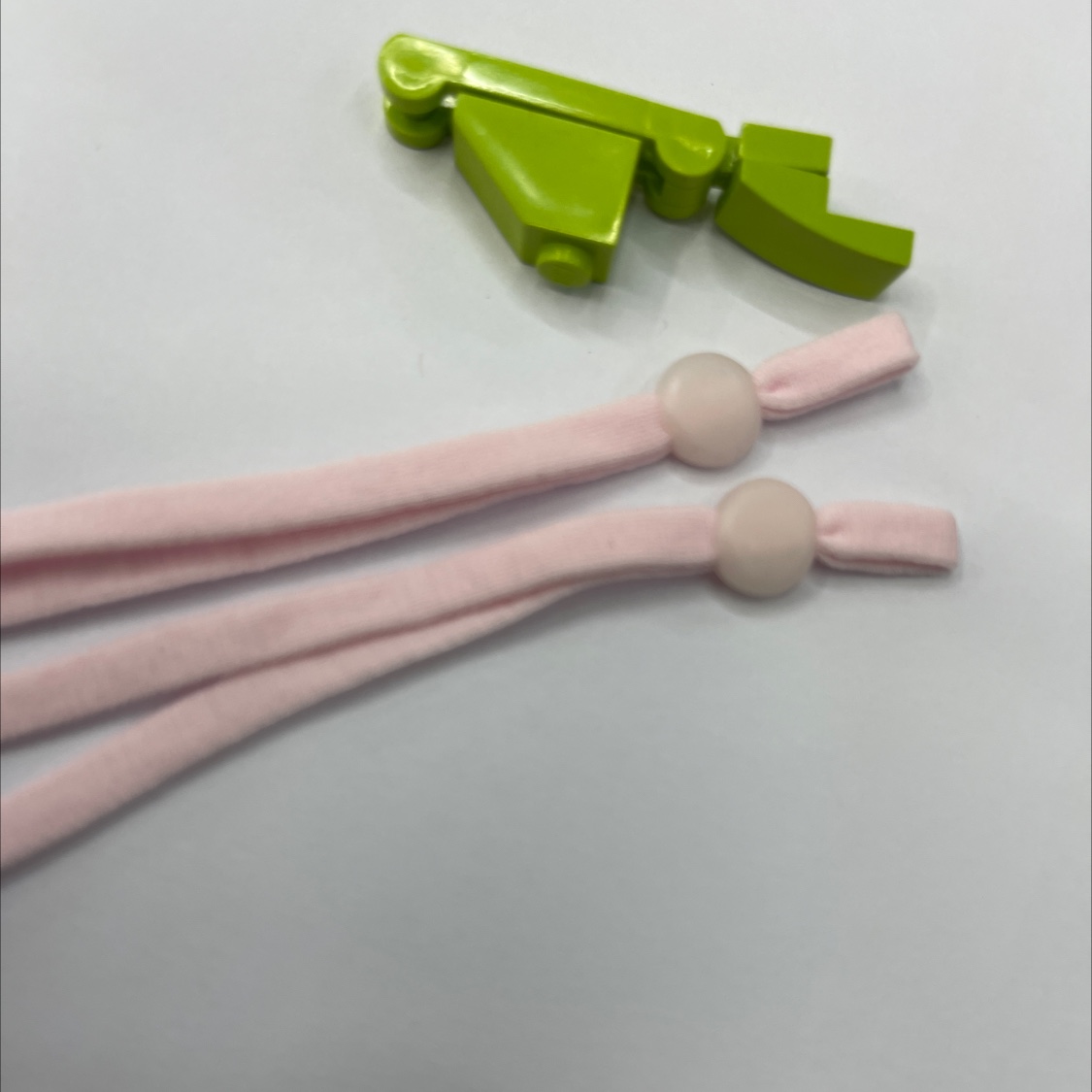 浅粉口罩松紧耳绳、调节耳绳细节图