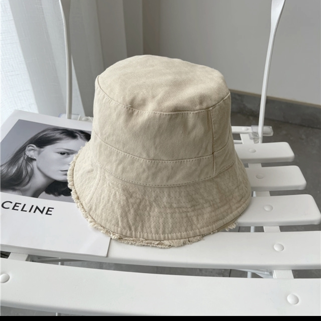 Fur rimmed fisherman hat women summer Instagram sunshade sun sun hat cover face Korean version of fashionable hat women bucket hat 40