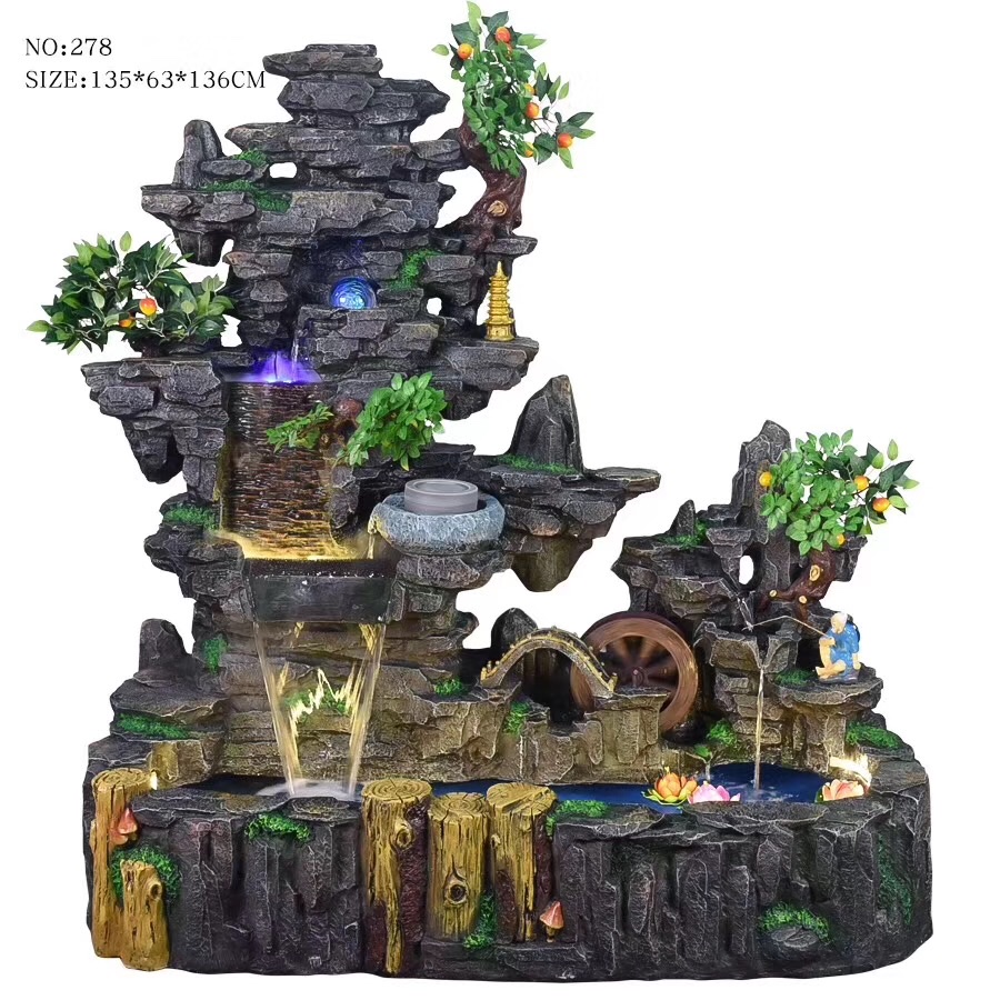 诸葛工艺庭院流水摆件阳台鱼池造景顶楼花园装饰布置景观鱼缸喷泉雾化加湿器爆款7279-57详情图1