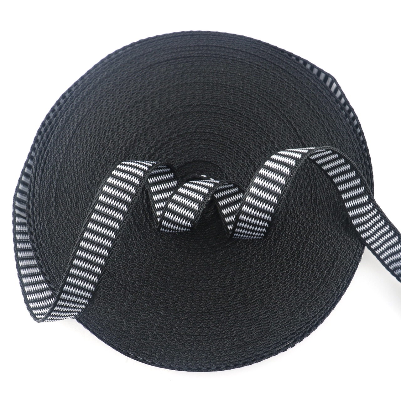 2 cm motorcycle helmet strap black and white horizontal striped nylon strap Motorcycle helmet strap safety hat strap 61#