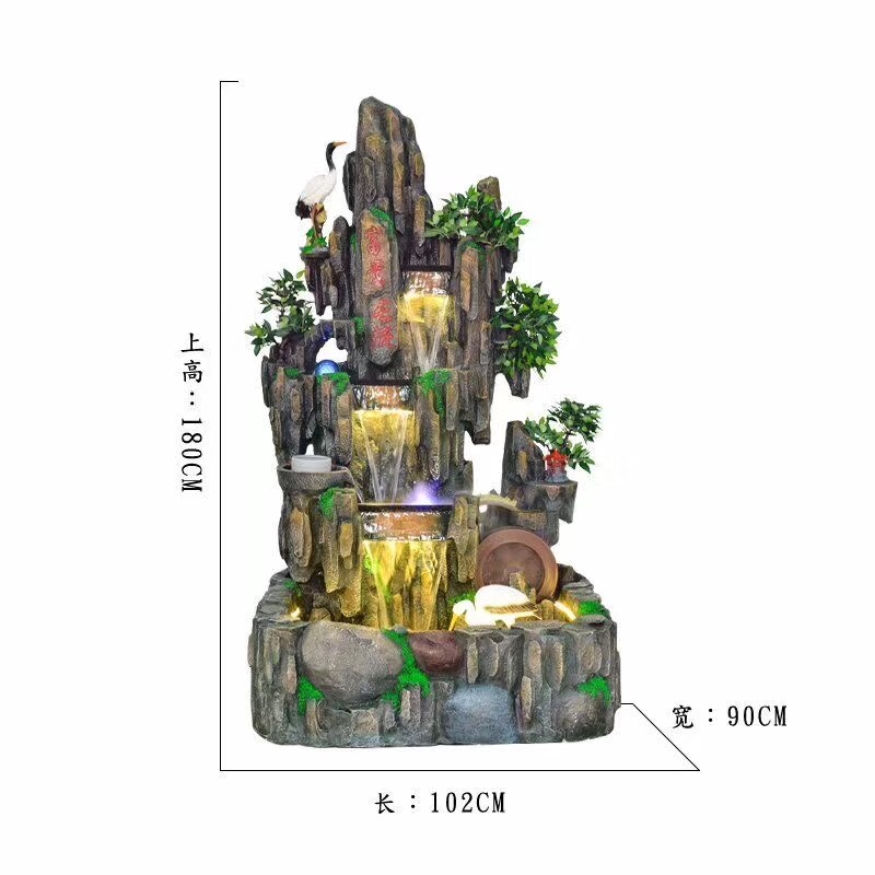 诸葛工艺庭院流水摆件阳台鱼池造景顶楼花园装饰布置景观鱼缸喷泉雾化加湿器爆款7279-57详情图13