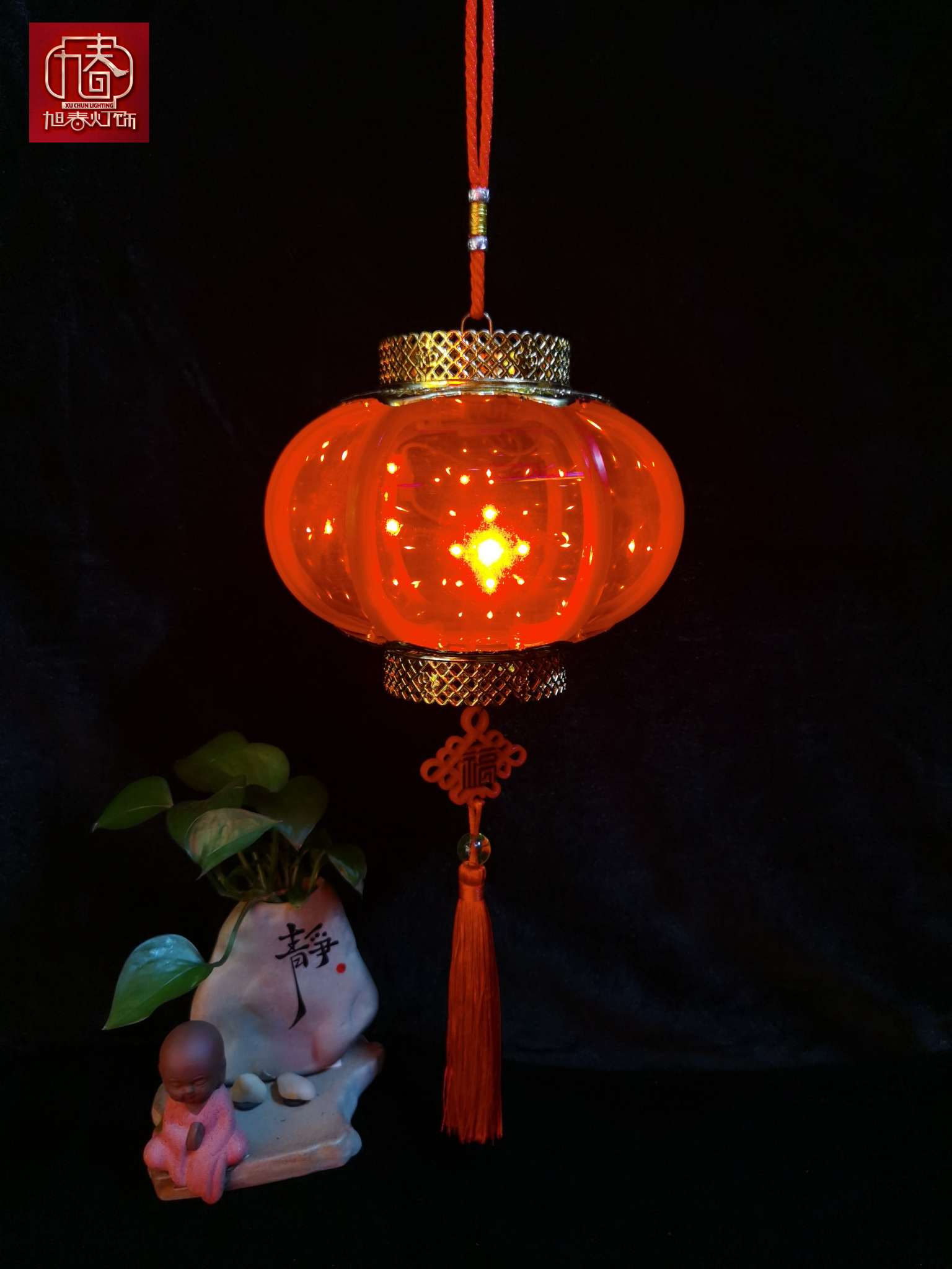New portable battery-powered music luminous children's Lantern Festival with flashing lights details Picture