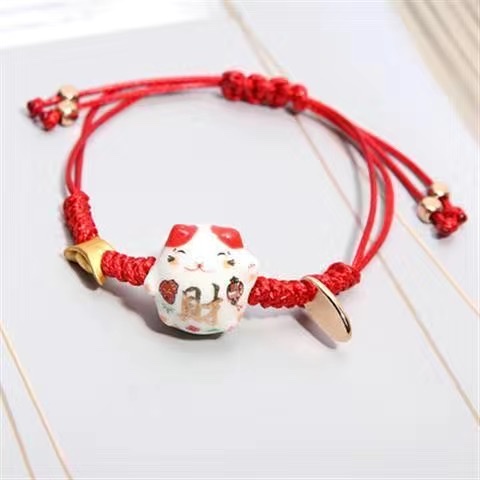 大红包财子陶瓷猫宝宝脚链手链幸运款产品图