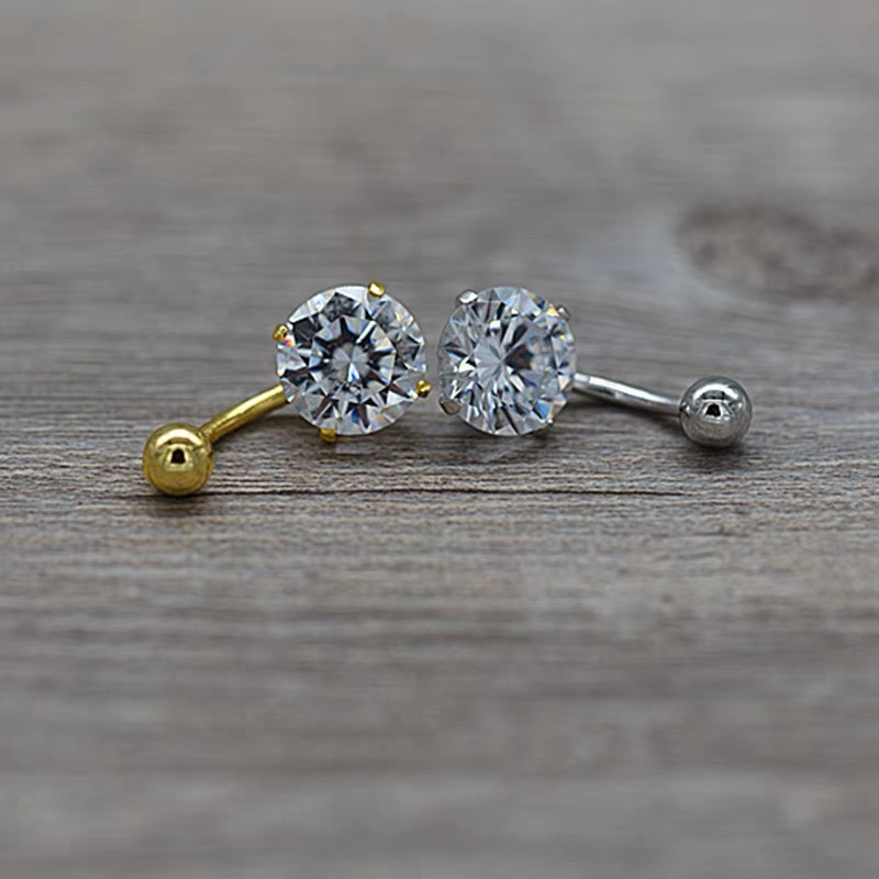 佳倩Bodypiercing肚脐钉脐环防过敏医用钢时尚穿刺饰品欧美性感女神个性女锆石