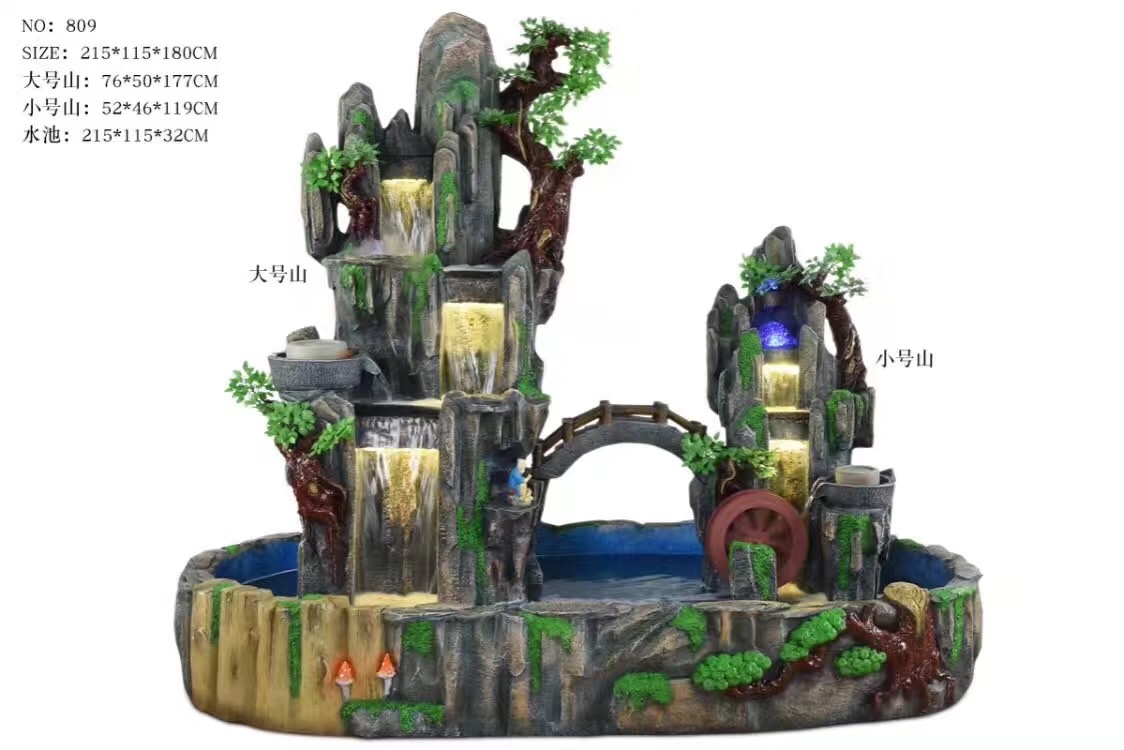 诸葛工艺庭院流水摆件阳台鱼池造景顶楼花园装饰布置景观鱼缸喷泉雾化加湿器爆款7279-57详情图17